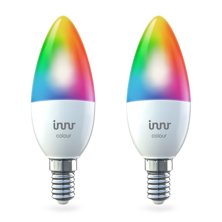 Del innr smart LED E14 vela forma conjunto de 2 RGBW 